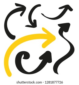 ARROWS IN BLACK AND YELLOW