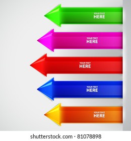 Arrows bookmarks. Vector Illustration
