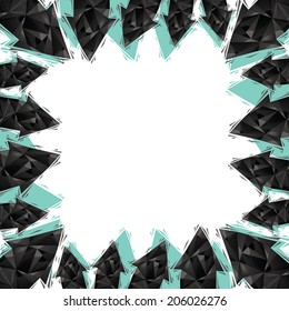 Arrows border made in contemporary geometric style, vector background.