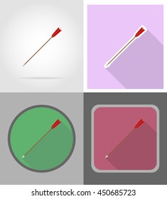 arrows for bow wild west flat icons vector illustration isolated on background