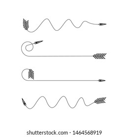 arrows and bows vector illustration set