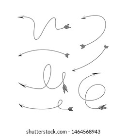 arrows and bows vector illustration set