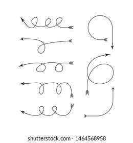 arrows and bows vector illustration set