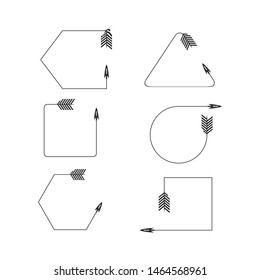 arrows and bows vector illustration set