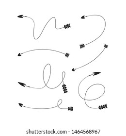 arrows and bows vector illustration set