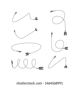 arrows and bows vector illustration set
