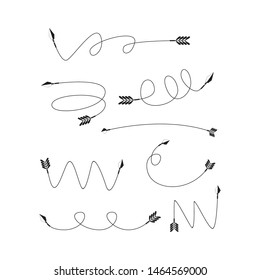 arrows and bows vector illustration set