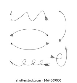 arrows and bows vector illustration set