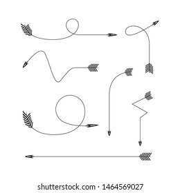 arrows and bows vector illustration set