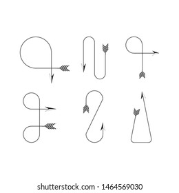 arrows and bows vector illustration set