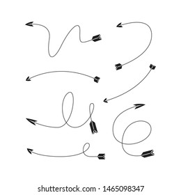 arrows and bows vector illustration set