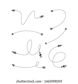 arrows and bows vector illustration set