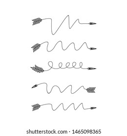 arrows and bows vector illustration set