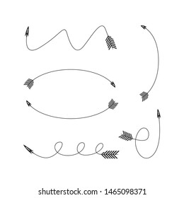 arrows and bows vector illustration set