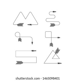 arrows and bows vector illustration set