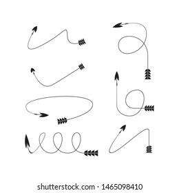 arrows and bows vector illustration set