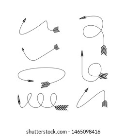 arrows and bows vector illustration set