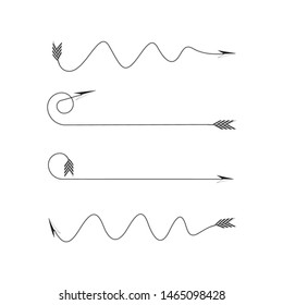 arrows and bows vector illustration set