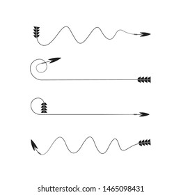 arrows and bows vector illustration set