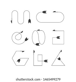 arrows and bows vector set