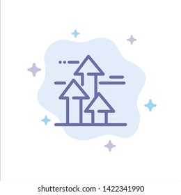 Arrows, Break, Breaking, Forward, Limits Blue Icon on Abstract Cloud Background