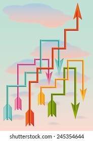 arrows as business growing
