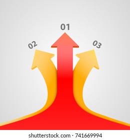 Arrows business growth art info. Vector illustration