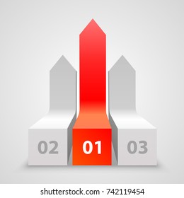 Arrows business growth art info. Vector illustration