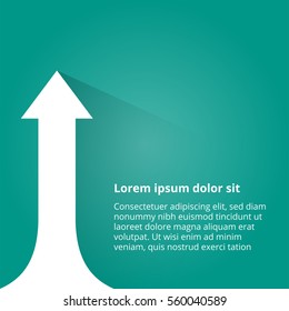 Arrows business growth. Vector infographic illustration