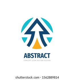 Arrows - business logo template design. Strategy progress sign. Vector illustration. 