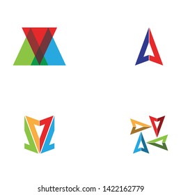 Arrows business logo template vector