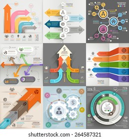 Arrows business marketing infographic template. Vector illustration. can be used for workflow layout, banner, diagram, number options, web design, timeline elements.