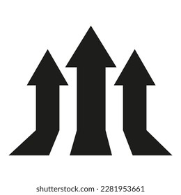 Up arrows. Business team symbol. Growth chart sign. Vector illustration.