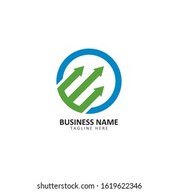 Arrows business vector illustration icon Logo Template design