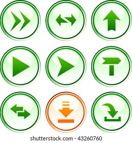 Arrows  button set. Vector illustration.