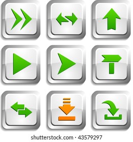Arrows  button set. Vector illustration.
