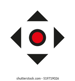 arrows button vector icon, eps10