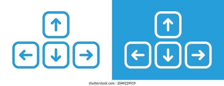 Arrows buttons computer keyboard icon vector illustration.