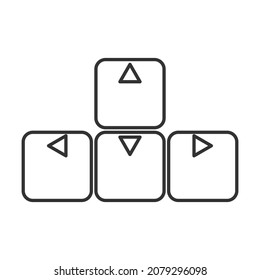 arrows buttons keyboard on background key