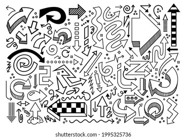 Arrows Cartoon Comic Doodle Abstract Graffiti Display Vector Art