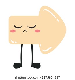 Arrows Cartoon with funny emotions vector cartoon characters Illustration isolated on a white background.