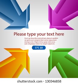 Arrows to center point Vector illustration