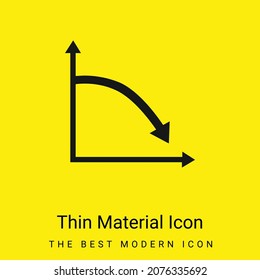 Arrows Chart minimal bright yellow material icon