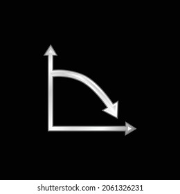 Pfeildiagramm silberplatzierte Metallsymbol