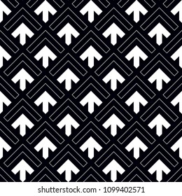 Arrows, chevrons wallpaper. Japanese mountains motif. Ancient mosaic backdrop. Oriental pattern background. Ethnic ornament. Folk image. Digital paper, textile print, web design. Seamless illustration