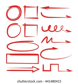 arrows, circle highlighter set