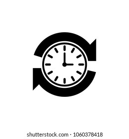 arrows in the circle of hours icon. Element of time managment illustration. Premium quality graphic design icon. Signs and symbols collection icon for websites, web design, mobile on white background