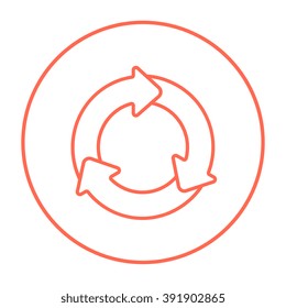 Arrows circle line icon.