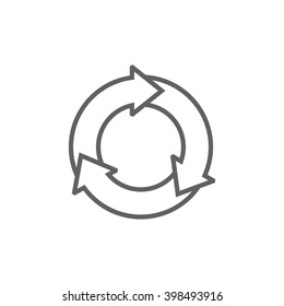 Arrows circle line icon. Arrows circle line icon.