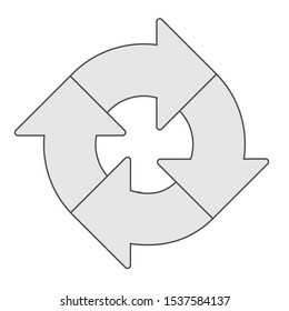 Arrows circle Project concept. Vector chart, diagram strategy.